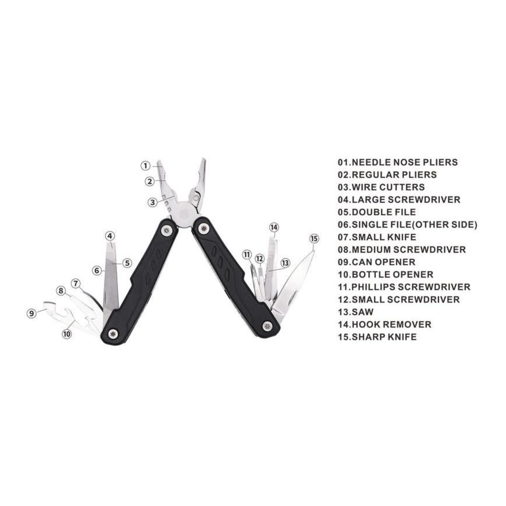 Kitee 15 in 1 Multi Function Tool - Black