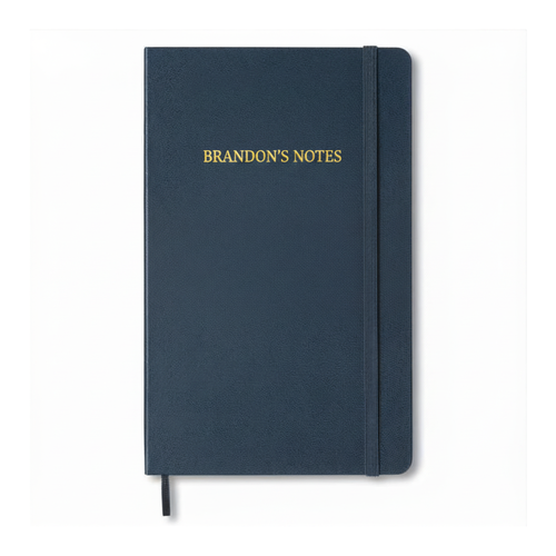Classic Large Ruled Hard Cover Notebook - Sapphire Blue