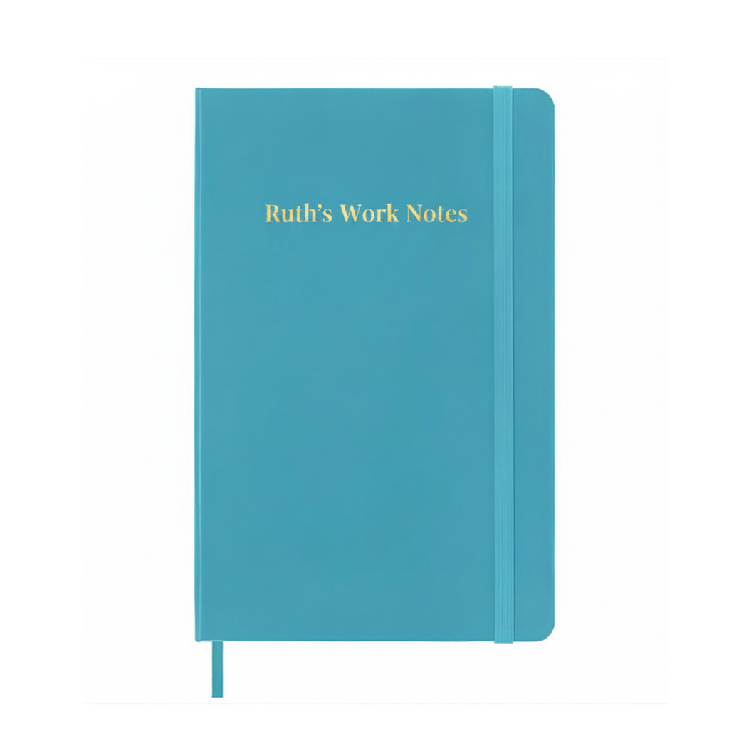 Classic Large Ruled Hard Cover Notebook - Reef Blue