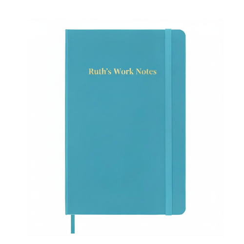 Classic Large Ruled Hard Cover Notebook - Reef Blue