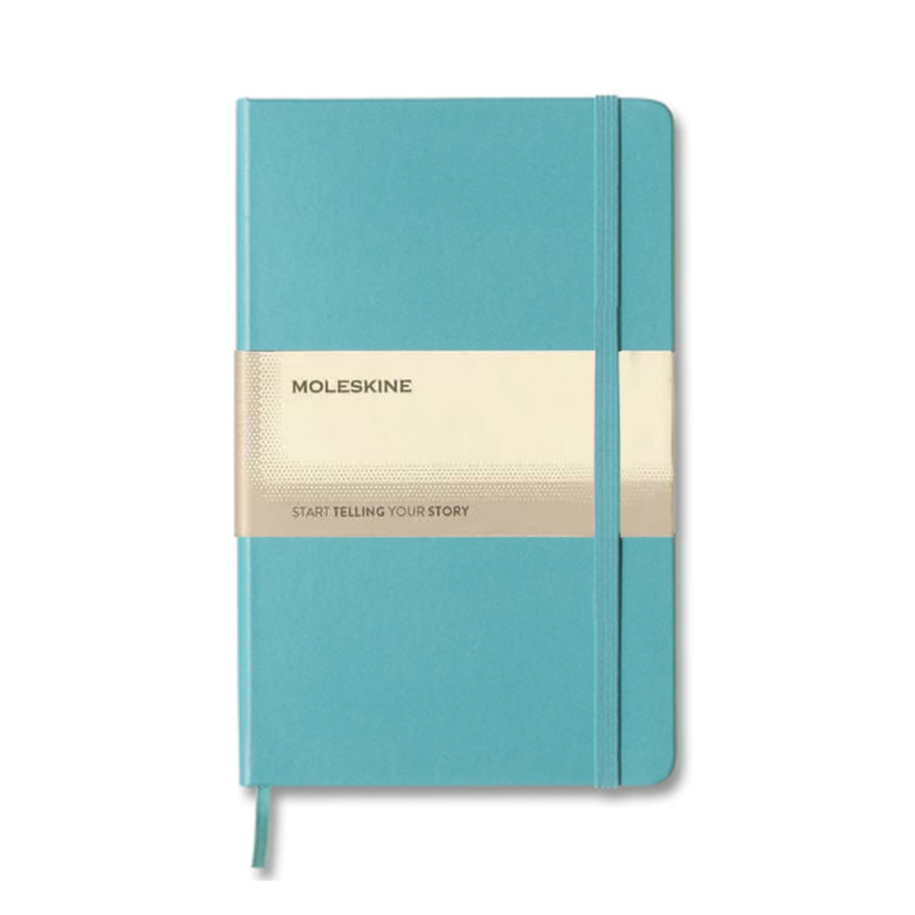 Classic Large Ruled Hard Cover Notebook - Reef Blue