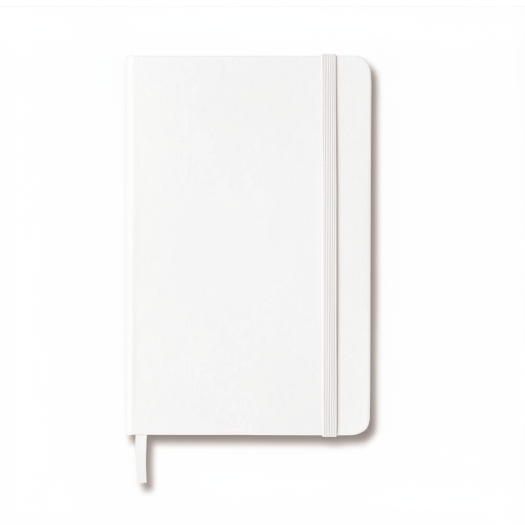 Classic Large Ruled Hard Cover Notebook - White