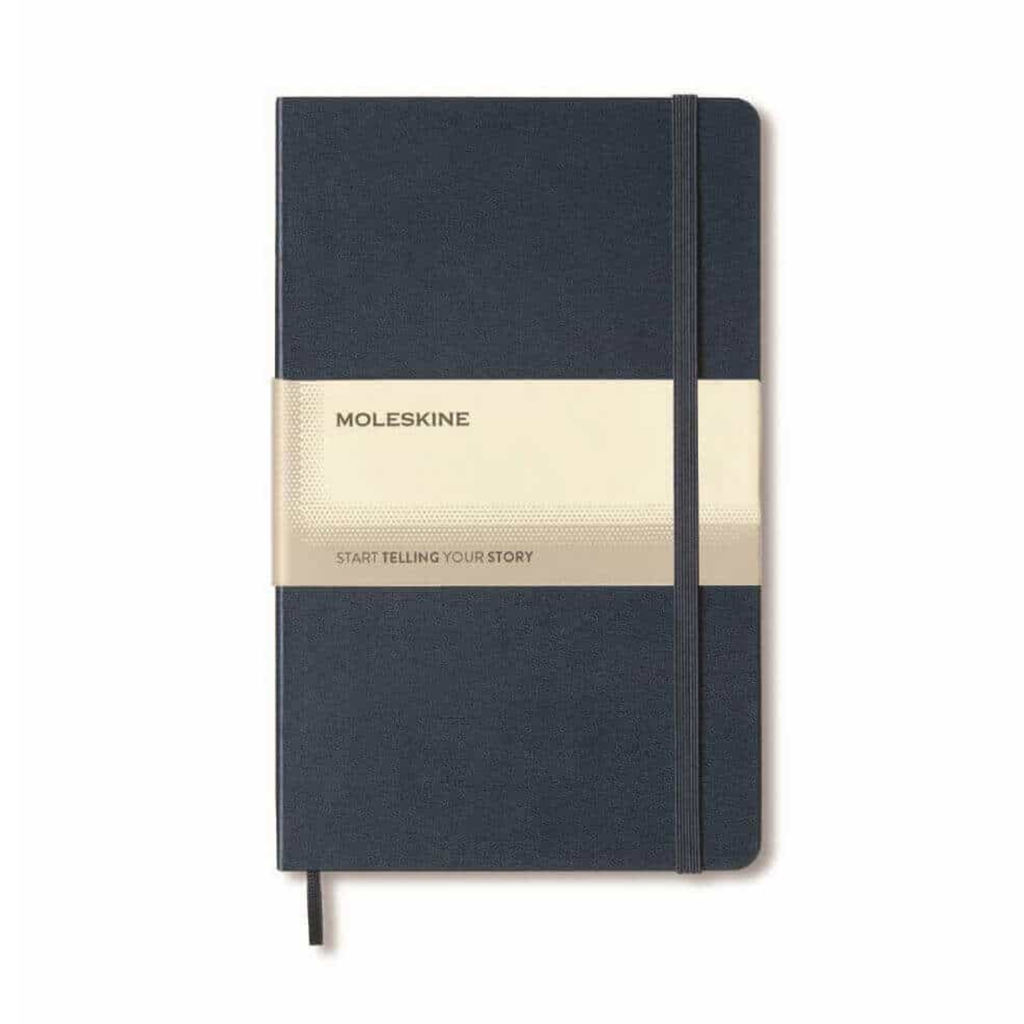 Classic Large Ruled Hard Cover Notebook - Navy Blue