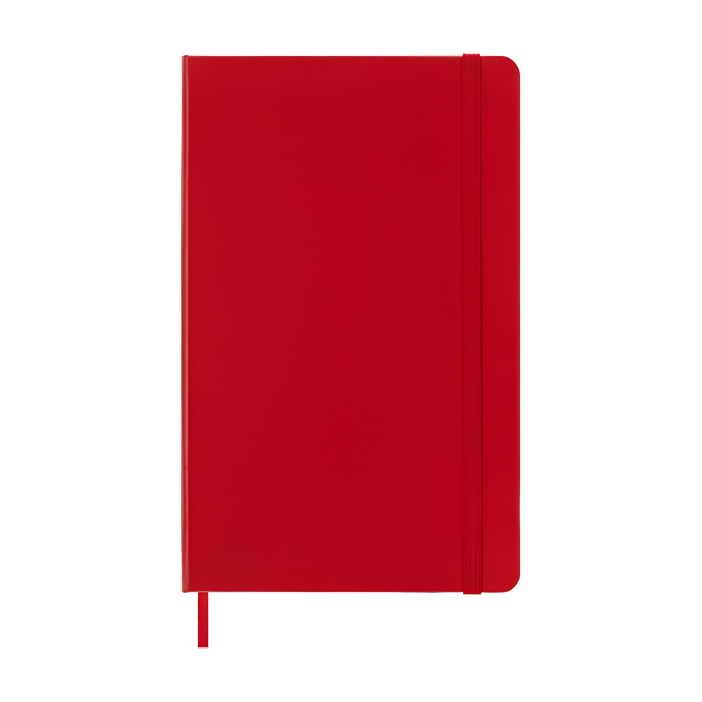 Classic Large Ruled Hard Cover Notebook - Scarlet Red