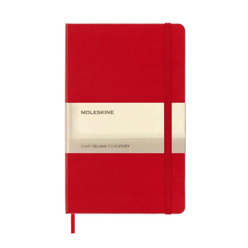 Classic Large Ruled Hard Cover Notebook - Scarlet Red