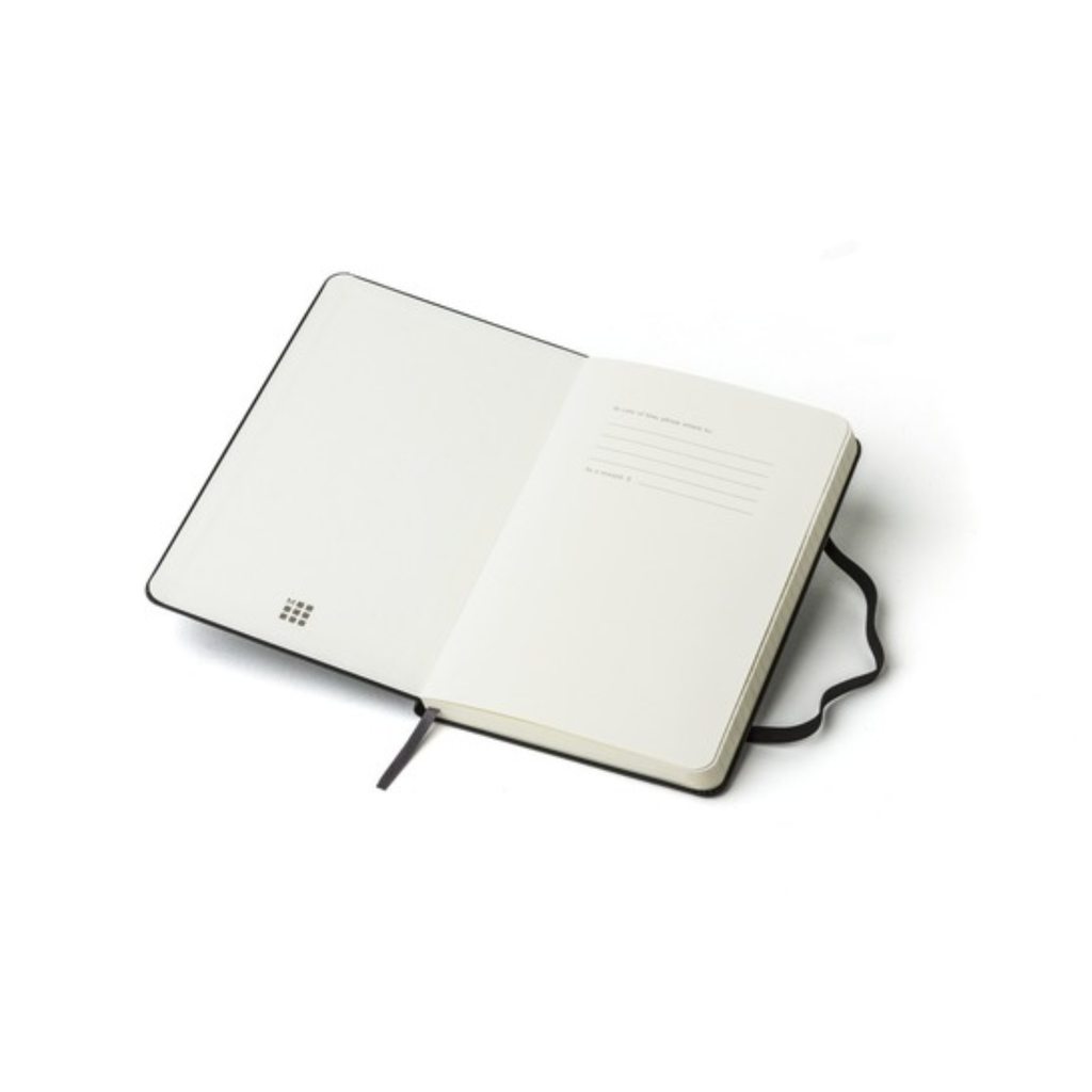 Hard Cover Medium Size Ruled Notebook - Black