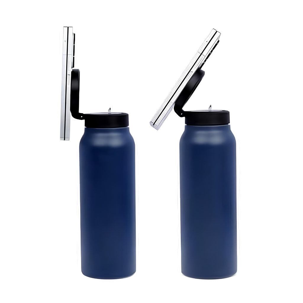 Ferro Magnetic Phone Holder Water Bottle 760ml - Navy Blue