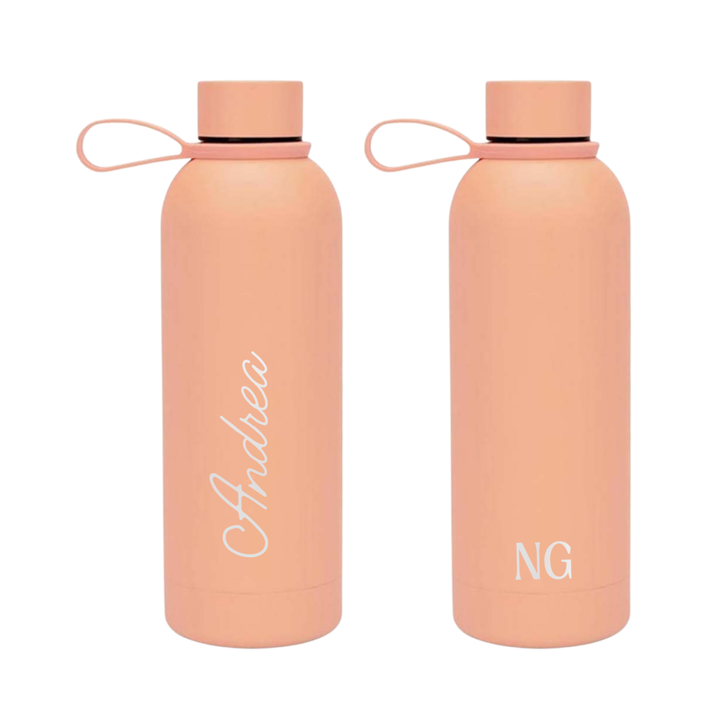 Double Wall Stainless Steel Bottle 500ml - Peach Pink