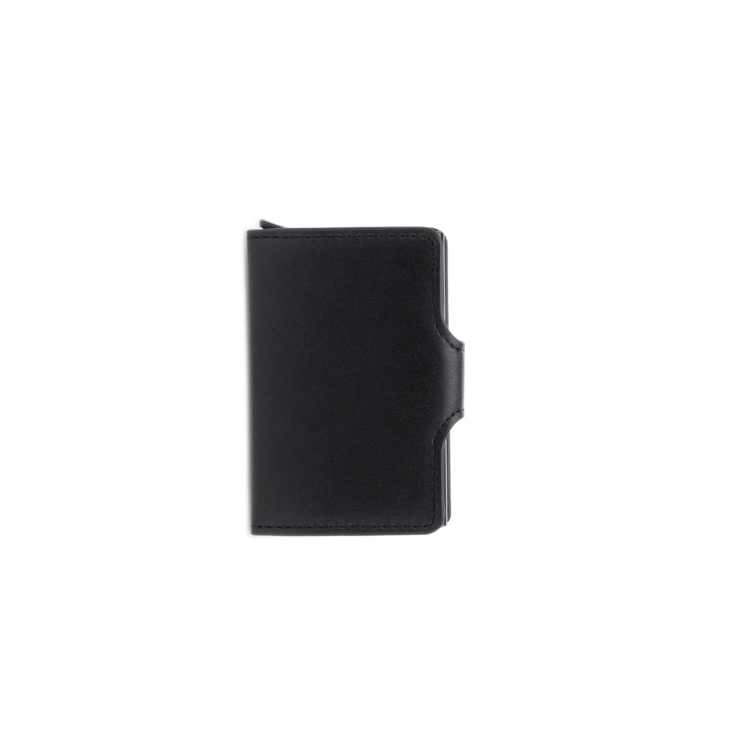 RFID PU Slim Cardholder Wallet - Black