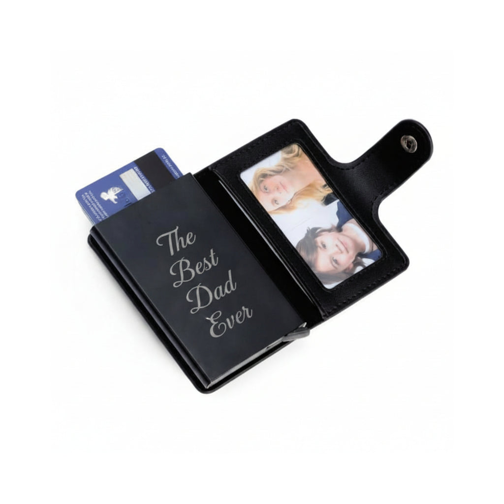 RFID PU Slim Cardholder Wallet - Black