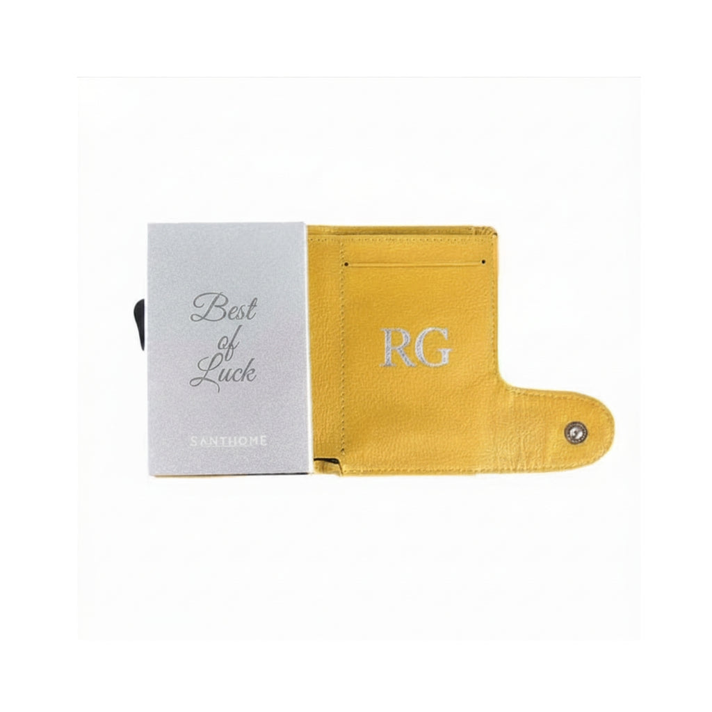 Classic Italian Leather RFID Wallet - Camel