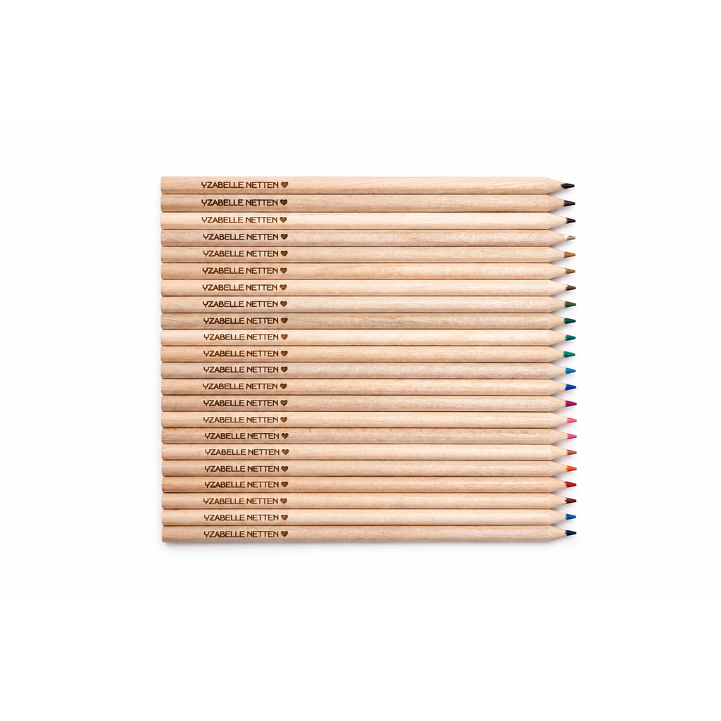 Natural Wood Color Pencils Set of 24